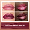 BEAUTY SEARCHER Lipstick, Metallic Shine Finish Lip Balm Glossy Hydrating Nude Velvet Red Long-Lasting Moisturisation Luxury Lip Stick Makeup ((01) Love Burgundy)