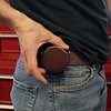 American Bench Craft Dip Can Belt Holder - Snuff Can Holder - Dip Can Holster - Leather Chewing Tobacco Pouch (Brown)