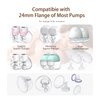Flange Insert 15mm 6pcs, Flange Sizing Kit Compatible with Spectra Flange, Spectra Pump Parts, Momcozy Wearable Breast Pump, Manual Breast Pump, Spectra Breast Pump, Medela Pump Parts and More