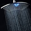 Dream Spa AquaFan 12 inch All-Chrome Rainfall-LED-Shower-Head with Color-Changing LED/LCD Temperature Display