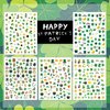 TailaiMei 10 Sheets St. Patrick's Day Nail Art Stickers, Self-Adhesive Shamrock Nail Decals for DIY Nail Decorations, 3D Design for Leprechaun (Cute Style)