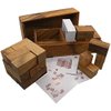 Double Soma Cube with Playing Cards - Wooden Puzzle Game Brain Teaser