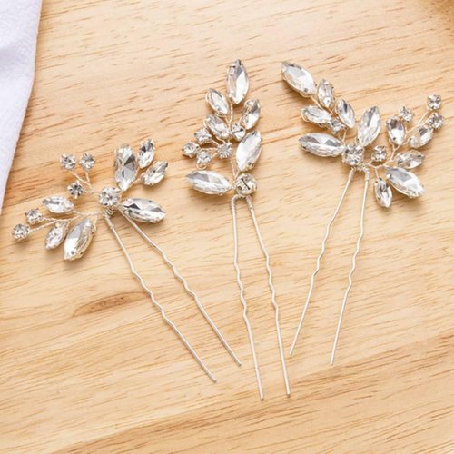 VMila Wedding Pearl Hair Pins Wedding Hair Pins Bridal Hair Accessories Pearl Flower Hair Accessories For Women Girls Wedding Hair Accessories (Gold) (Pack of 3)