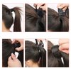 Amygirl Remy Ponytail Extensions Hair Clip in 18 inches 70g Medium Brown Color Straight Drawstring Warp Around Human Ponytail Hair Piece for Women (18"-70g, Medium Brown #4)