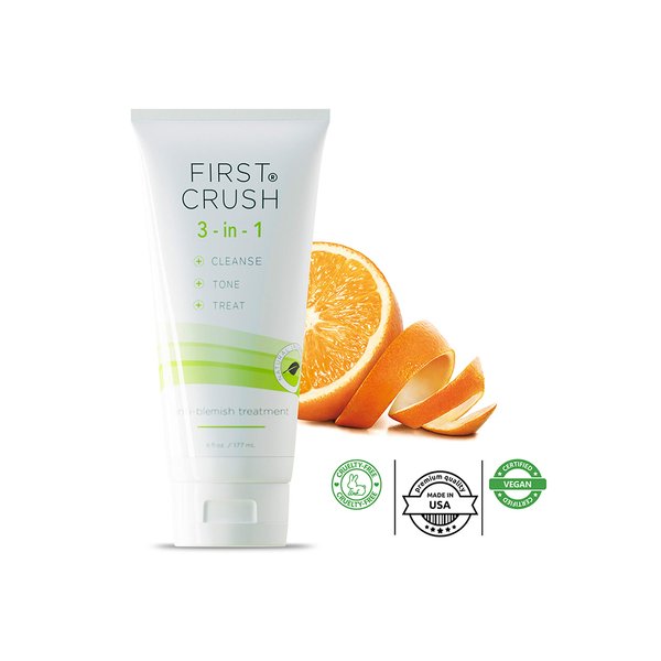 First Crush Face Wash | 3-in-1 | Hydrating Cleanser | Blemish-Prevention| spot treating _ Rosacea Calming _GENTLE FACE WASH | 6 Ounce