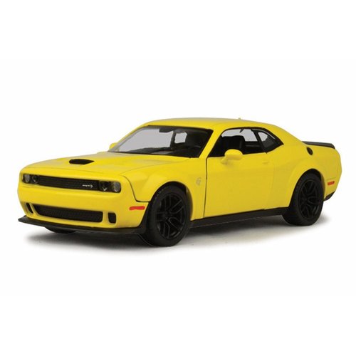 Motor Max 2018 Dodge Challenger SRT Hellcat Widebody, Bright Yellow 79350YL - 1/24 Scale Diecast Model Toy Car, unisex-children