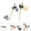 Toyvian 1 Set Simulation Fishing Tackle Ornaments Doll House Child Metal Toy Fisherman Small Plastic Toys