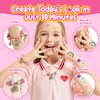 Kids Toys Bracelet Making Kit, Charms Jewelry Kit for Girls Kid Makeup Toy, Friendship Bracelet Necklace Set for Children Toddler, Arts and Crafts for 4 5 6 7 8 9 10 11 12 Years Old Girl Birthday Gift