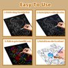 BAOXUE Scratch Art for Kids, Rainbow Scratch Paper Art Set, Scratch Coloring Book,Arts and Crafts for Kids Ages 4-8 Girls Boys,Christmas Crafts,Stocking Stuffers for Kids