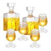 JJUNW 6 Pcs 1:12 Scale Dollhouse Miniature Accessories, A Set of Exquisite Mini Whiskey Wine Bottle Bar Model, Verisimilitude Mini Whiskey Wine Decoration for Décor Dollhouse Accessories (Yellow)