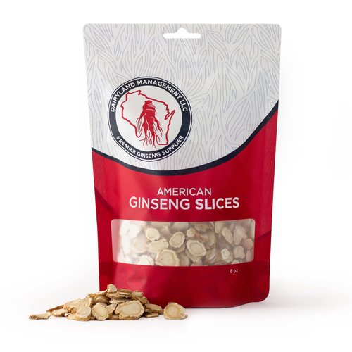 Dairyland American Ginseng Slices - 8 oz Pack Wisconsin Ginseng Slices - Authentic American Ginse...