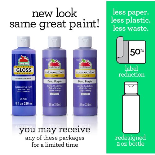 Apple Barrel Gloss Acrylic Paint in Assorted Colors (8 oz), 20409 Gloss Black