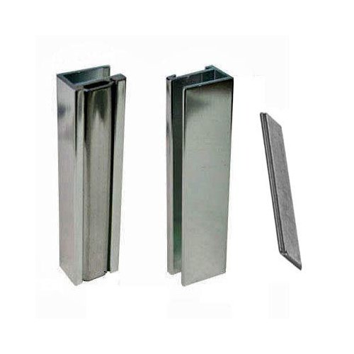 Brushed Nickel Shower Door U-Channel with Metal Strike and Magnet - Set