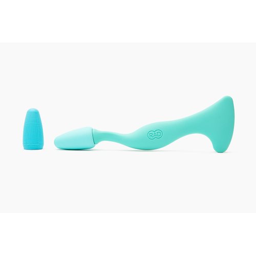 RAD Facial Roller - 2-in-1 Jade Roller & Gua Sha Tool, Silicone Handle, Skin Care, Rolling & Scraping Massage Therapy