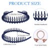 WLLHYF Hairband, 6 Pieces Shark Tooth Hair Comb Headbands for Girls Women Plastic Wave Shape Headbands Non-slip U Shaped Colorful Hair Bands Hair Styling Accessories