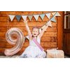 9th Birthday Decoration for Girl,It's My 9th Birthday Sash Rhinestone Crown Happy Birthday Cake Topper Foil Balloon for Girls Birthday Gift Party Decorations Supplies (Rose 9th)
