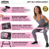 Arena Strength Fabric Exercise Booty Bands for Legs and Butt | Hip Resistance Bands Set of 3 with Workout Guide and Carry Case