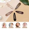 Cptots 20 PCS Metal Snap Hair Clips Water Drop No Slip Hair Barrettes for Women Small Hair Clips For Thick And Thin Fine Hair,Black Beige Gradient Brown,1.97 x 0.5 Inches.