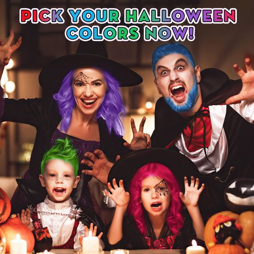 RIHAKO 4 Colors Temporary Hair Dye,Temporary Hair Color Wax Disposable Hair Dye Cream Instant Hair Dye Wax for Men, Women, Kids - Cosplay,Party,Masquerade, Halloween DIY (Green, Purple, Red, Blue)