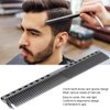 Styling Comb 2pcs Professional Stainless Steel Haircut Comb Salon Hairdressing Comb Styling Tool For All Hair Types Fine and Wide Tooth Hair Barber Comb(Black)