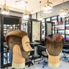 Male Mannequin Head with Beard 100% Real Human Hair Haircut Training Head for Cosmetology Straight Thick Hair Manikin Head Doll Head with Stand Practice Cutting Styling,Barber Shop,Cosmetology School