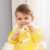 Baby Food Grade Silicone Teether Toy with Pacifier Clip Holder,Teething Pain Relief Toys Gift Set for 3 Months+ Boys and Girls,Freezer Safe,BPA Free (Yellow Llama)