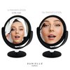 Danielle Creations Soft Touch Black Round Vanity Mirror, 10X Magnification