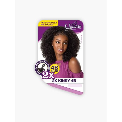 MULTI PACK DEALS! Sensationnel Synthetic Hair Crochet Braids Lulutress 2X Kinky 4B (1-PACK, 1B)