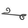RTZEN Matte Black Hand Towel Holder for Bathroom - Handcrafted Farmhouse Wrought Iron Kitchen Towel Bar - Hand Towel Bar Hanger for Home or Office - Wall Mounted Rack Fits 10" Towels