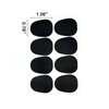 BlingKingdom 40pcs 0.8mm Mouthpiece Cushions Alto Tenor Saxophone Adhesive Clarinet Mouthpiece Patches Strong Oval Mouthpiece Patches Pads Mouthpiece Pads for Beginners Musicians (Black)