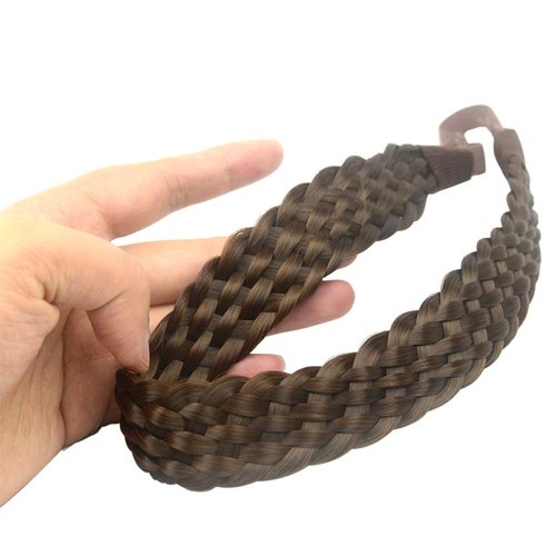 aHairBeauty Braided Headband Hair Band Synthetic Hairpieces Braid Wig Accessories for Women Girl (#Chocolate-8)