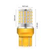 PHINLION 7443 Amber LED Turn Signal Light Bulbs Super Bright 3014 72-SMD T20 7440 7444 LED Yellow Bulb for Turn Signal Blinker Parking Light