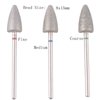 MZCMSL 3pcs Pedicure Cone Drill Bits for Foot Callus Smoothing, 3/32 Shank Pro Diamond Cuticle Bit(Fine+Medium+Coarse)