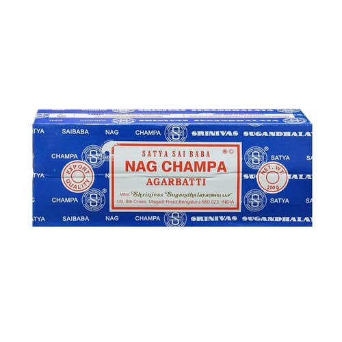Satya Sai Baba Nag Champa Agarbatti Pack of 2 Incense Sticks Boxes 250gms Each Hand Rolled Agarbatti Fine Quality Incense Sticks for Purification, Relaxation, Positivity, Yoga, Meditation