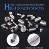 Glarks 200-Piece M3 4 5 6 8 Hex Allen Head Socket Set Screw Assortment Kit (304 Stainless Steel)