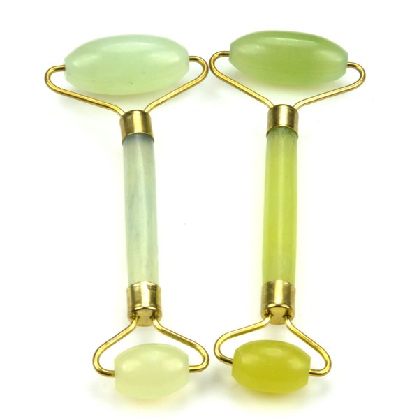 Twin-Sided Jade Roller Facial Massage Tool, 100% Natural Grade-A Face & Neck Slimming Massager, Anti-Ageing Massaging Tool - 1 Piece