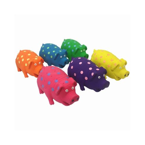 Multipet 61006 Dog Toy, Plush Grunting Pig - Quantity 3