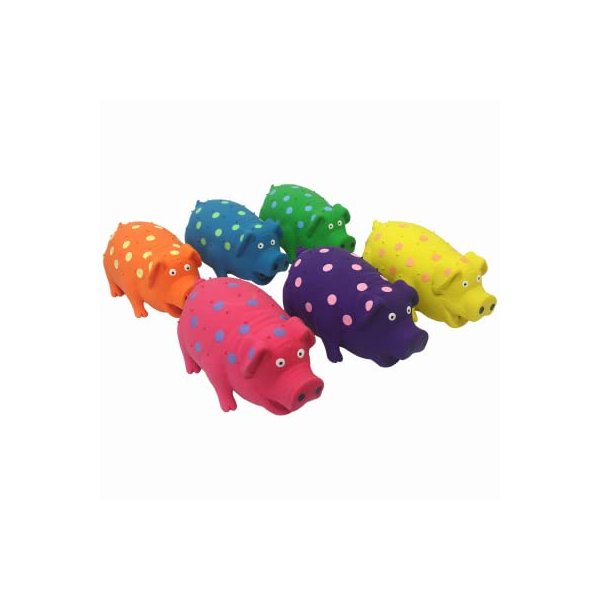 Multipet 61006 Dog Toy, Plush Grunting Pig - Quantity 3