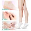 2 Pairs Thickened Silicone Socks for Women, Soft Silicone Moisturizing Socks for Dry Cracked Feet, Foot Moisturizer Gel Foot Socks for Rough, Callused