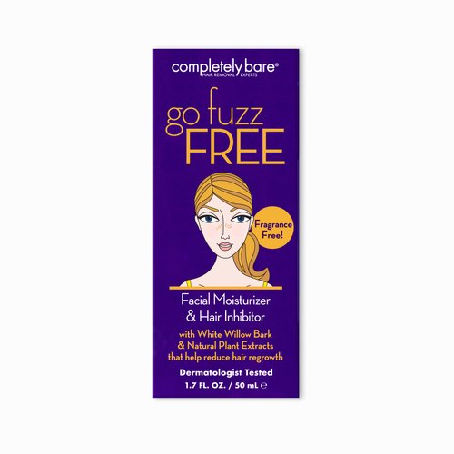 Completely Bare go fuzz FREE Face Moisturizer & Hair Inhibitor - Anti-Aging Extracts & Hair Minimizers
