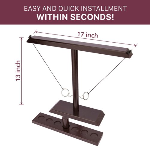 DreamToyz Ring Toss Game – Hook and Ring Game – Easy and Quick Installment Within Seconds – Largest Size 17 inch by 13 inch