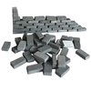 Miniature 1/16 Scale Wall Brick 200pcs Mini Clay Bricks Diorama Landscaping Accessories (Grey)