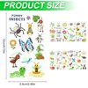 176pcs Temporary Tattoos Reptiles, Glow in the Dark Tattoo Stickers Bees Tattoos Spiders Tattoo Stickers Dragonfly Tattoo Stickers Animal World Tattoos for Kids Rewards Gift Party Favor
