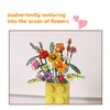 EasyAgo Mini Bricks Artificial Flower Bouquet Building Sets，DIY Simulation Plant Series Creative Toys,Birthday Gift for Adults Women Teens Kids 6+ Years Old （Moons and Flowers ）