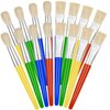 YGAOHF Paint Brushes for Kids, 16 Pcs Kids Paint Brushes with Durable Bristle, Easy to Clean Round and Flat Toddler Paint Brushes for Acrylic Oil Watercolor Washable Paint