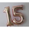 Tellpet Number 15 Balloons, 15th Birthday Party Decorations Supplies Sign for Girls, Rose Gold, 40 Inch