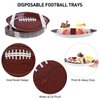 durony 50 Pieces Football Serving Trays Football Party Plates Football Shaped Disposable Paper Plates for Football Birthday Party and Football Game Day Decorations