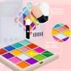 MKNZOME Nail Pigment Powder Palette, 16 Colors Solid Pigment Powder for Nails Set Pigmentos para Uñas, Nail Art Palette Manicure DIY Accessories