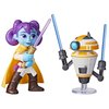 Star Wars: Young Jedi Adventures Pop-Up Lightsaber Duel, LYS Solay & Training Droid Action Figures, 4-Inch Scale Toys, Preschool Toys for 3 Year Old Boys & Girls