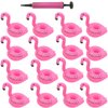 Inflatable Drink Holder, 16 Packs Flamingos Floats Inflatable Cup Floating Coasters for Summer Swimming Pool Party and Kids Fun Bath Toys (16 Packs)